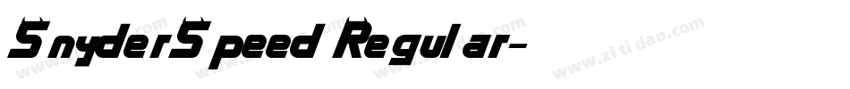 SnyderSpeed Regular字体转换